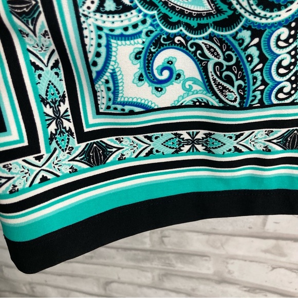 Dress Barn Green & Black Sleeveless Midi Dress Size Petite 14 - Picture 5 of 10